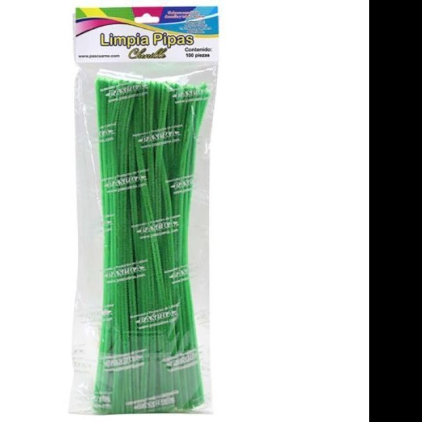 LIMPIAPIPAS BOL. C100 PZ. VERDE BANDERA PASCUA C.100